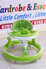 Green Adjustable Baby Walker with Activity Tray - Image 2