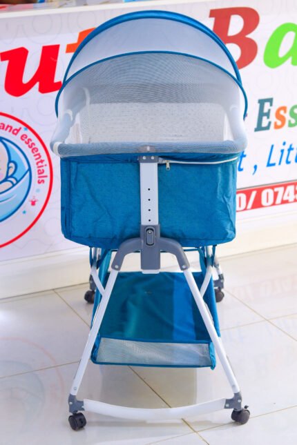Portable Baby Bassinet with Mosquito Net & Storage Basket