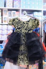 Gold-Black Girls Dress - Image 2