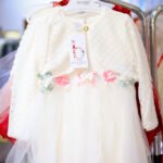 Baby Girls’ Elegant Dress with Lace Bolero & Floral Waist Detail