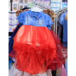 Classic Red Denim Dress