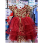Gold-Red Girls Dress