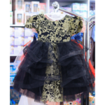 Gold-Black Girls Dress